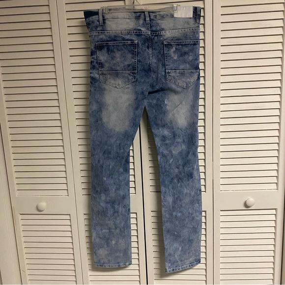 SouthPole Mens Skinny Acid Wash Distressed Jeans Size 34 x 32 - Picture 5 of 5